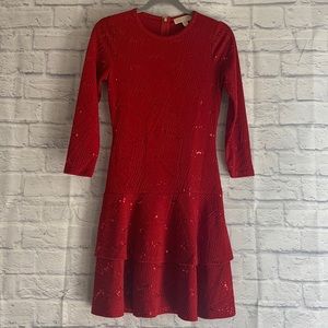 beautiful red sequin michael kors dress